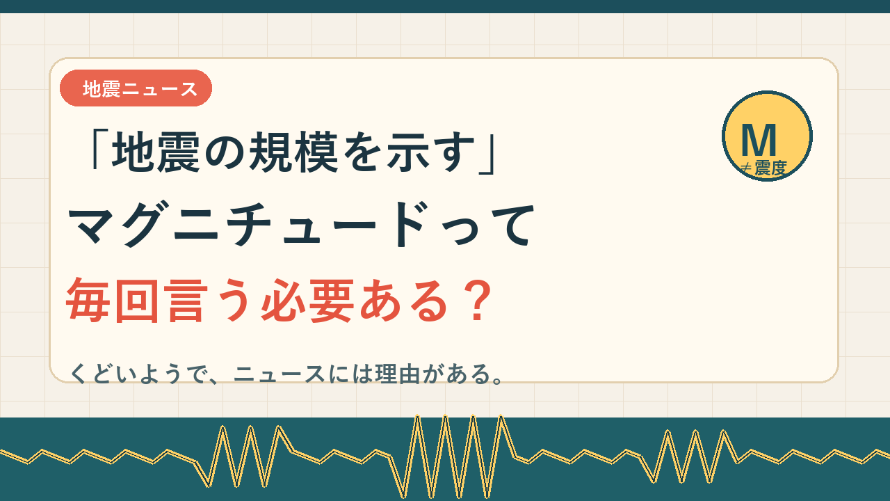 地震ニュースのマグニチュード解説